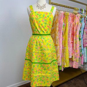 Super Cute "The Lilly" Lilly Pulitzer Butterfly Dress with Belt Vintage Size 14